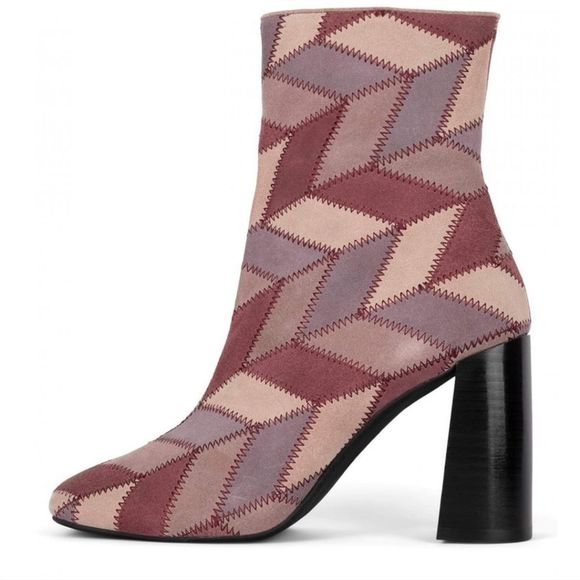 Jeffery Campbell Verus Pw Bootie in Pink Pastel Suede Multi NIB - Picture 1 of 6